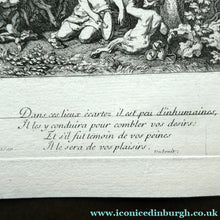 Load image into Gallery viewer, Original Antique Etching by Claude Gillot (1673 - 1722). The Feast of the Faun Media 1 of 15
