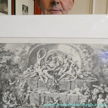 Load image into Gallery viewer, Original Antique Etching by Claude Gillot (1673 - 1722). The Feast of the Faun Media 1 of 15
