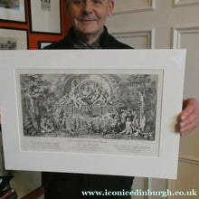 Load image into Gallery viewer, Original Antique Etching by Claude Gillot (1673 - 1722). The Feast of the Faun Media 1 of 15
