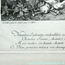 Load image into Gallery viewer, Original Antique Etching by Claude Gillot (1673 - 1722). The Feast of the Faun Media 1 of 15
