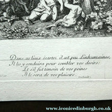 Load image into Gallery viewer, Original Antique Etching by Claude Gillot (1673 - 1722). The Feast of the Faun Media 1 of 15
