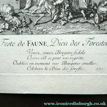 Load image into Gallery viewer, Original Antique Etching by Claude Gillot (1673 - 1722). The Feast of the Faun Media 1 of 15
