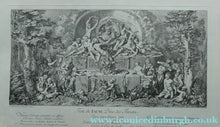 Load image into Gallery viewer, Original Antique Etching by Claude Gillot (1673 - 1722). The Feast of the Faun Media 1 of 15
