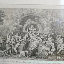Load image into Gallery viewer, Original Antique FRENCH Etching by Claude Gillot (1673 - 1722). The Feast of the Pan
