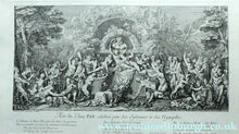 Load image into Gallery viewer, Original Antique FRENCH Etching by Claude Gillot (1673 - 1722). The Feast of the Pan
