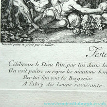 Load image into Gallery viewer, Original Antique FRENCH Etching by Claude Gillot (1673 - 1722). The Feast of the Pan
