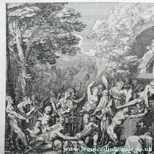 Load image into Gallery viewer, Original Antique FRENCH Etching by Claude Gillot (1673 - 1722). The Feast of the Pan
