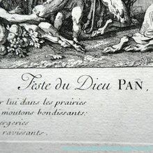 Load image into Gallery viewer, Original Antique FRENCH Etching by Claude Gillot (1673 - 1722). The Feast of the Pan
