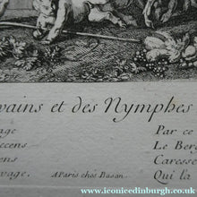 Load image into Gallery viewer, Original Antique FRENCH Etching by Claude Gillot (1673 - 1722). The Feast of the Pan
