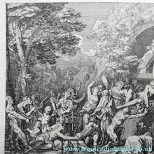 Load image into Gallery viewer, Original Antique FRENCH Etching by Claude Gillot (1673 - 1722). The Feast of the Pan
