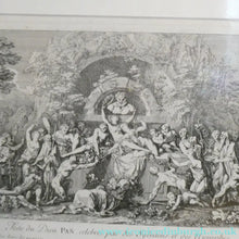 Load image into Gallery viewer, Original Antique FRENCH Etching by Claude Gillot (1673 - 1722). The Feast of the Pan
