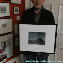 Load image into Gallery viewer, Original Art Deco Colour Woodcut by EC Austen-Brown. Hay Stacks in the Moonlight. Pencil Signed
