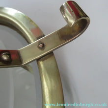 Load image into Gallery viewer, Original 1930s Art Deco White Satin Glass and Brass Pendant Shade

