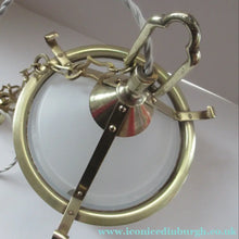 Load image into Gallery viewer, Original 1930s Art Deco White Satin Glass and Brass Pendant Shade

