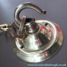 Load image into Gallery viewer, Original 1930s Art Deco White Satin Glass and Brass Pendant Shade
