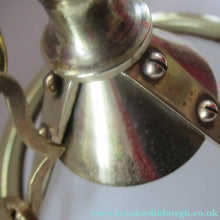 Load image into Gallery viewer, Original 1930s Art Deco White Satin Glass and Brass Pendant Shade
