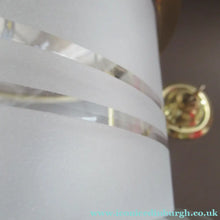 Load image into Gallery viewer, Original 1930s Art Deco White Satin Glass and Brass Pendant Shade
