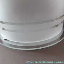 Load image into Gallery viewer, Original 1930s Art Deco White Satin Glass and Brass Pendant Shade
