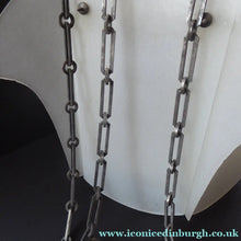 Load image into Gallery viewer, 1930s Art Deco Hanging Light Shade White Frosted Glass Panels on Metal Frame
