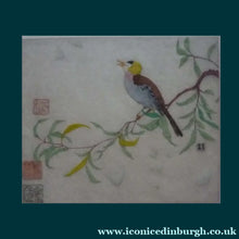 Load image into Gallery viewer, ORIGINAL DRYPOINT Etching / Woodblock Print by Elyse Ashe Lord (British, 1900–1971). Chinese Bird on a Branch, 1930s
