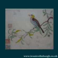 Load image into Gallery viewer, ORIGINAL DRYPOINT Etching / Woodblock Print by Elyse Ashe Lord (British, 1900–1971). Chinese Bird on a Branch, 1930s
