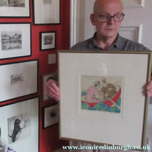 Load image into Gallery viewer, Elyse Lord Colour Etching Drypoint The Joy Ride 1930s

