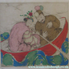 Load image into Gallery viewer, Elyse Lord Colour Etching Drypoint The Joy Ride 1930s
