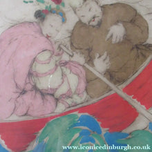 Load image into Gallery viewer, Elyse Lord Colour Etching Drypoint The Joy Ride 1930s
