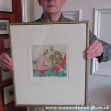 Load image into Gallery viewer, Elyse Lord Colour Etching Drypoint The Joy Ride 1930s
