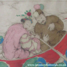Load image into Gallery viewer, Elyse Lord Colour Etching Drypoint The Joy Ride 1930s
