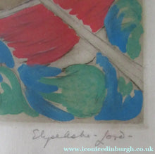 Load image into Gallery viewer, Elyse Lord Colour Etching Drypoint The Joy Ride 1930s
