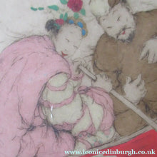 Load image into Gallery viewer, Elyse Lord Colour Etching Drypoint The Joy Ride 1930s
