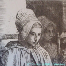 Load image into Gallery viewer, Alphonse Legros Etching Peasant Women from near Boulogne

