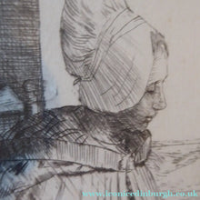 Load image into Gallery viewer, Alphonse Legros Etching Peasant Women from near Boulogne
