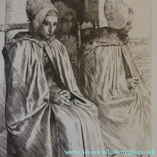 Load image into Gallery viewer, Alphonse Legros Etching Peasant Women from near Boulogne

