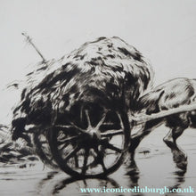 Load image into Gallery viewer, George Soper 1920s Original Pencil Signed Etching Carting Seaweed
