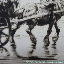 Load image into Gallery viewer, George Soper 1920s Original Pencil Signed Etching Carting Seaweed
