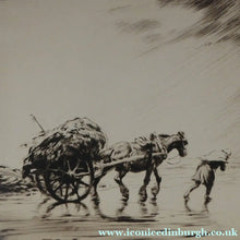 Load image into Gallery viewer, George Soper 1920s Original Pencil Signed Etching Carting Seaweed

