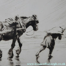 Load image into Gallery viewer, George Soper 1920s Original Pencil Signed Etching Carting Seaweed
