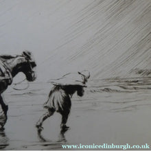 Load image into Gallery viewer, George Soper 1920s Original Pencil Signed Etching Carting Seaweed
