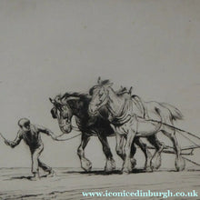 Load image into Gallery viewer, George Soper Original Pencil Signed Etching Harrowing Framed
