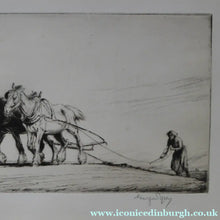 Load image into Gallery viewer, George Soper Original Pencil Signed Etching Harrowing Framed
