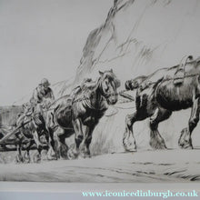 Load image into Gallery viewer, George Soper 1920s Pencil Signed Original Etching The Quarry Team

