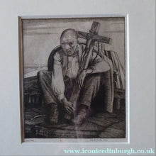 Load image into Gallery viewer, Robert Sargent Austin Man with Crucifix 1924 Etching Drypoint
