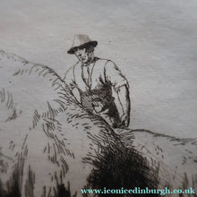 Load image into Gallery viewer, ORIGINAL ETCHING: Carting Hay (1928) by Charles Frederick Tunnicliffe. Pencil Signed &amp; FRAMED
