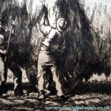 Load image into Gallery viewer, ORIGINAL ETCHING: Carting Hay (1928) by Charles Frederick Tunnicliffe. Pencil Signed &amp; FRAMED
