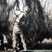Load image into Gallery viewer, ORIGINAL ETCHING: Carting Hay (1928) by Charles Frederick Tunnicliffe. Pencil Signed &amp; FRAMED
