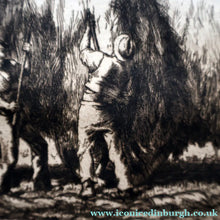 Load image into Gallery viewer, ORIGINAL ETCHING: Carting Hay (1928) by Charles Frederick Tunnicliffe. Pencil Signed &amp; FRAMED
