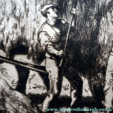 Load image into Gallery viewer, ORIGINAL ETCHING: Carting Hay (1928) by Charles Frederick Tunnicliffe. Pencil Signed &amp; FRAMED
