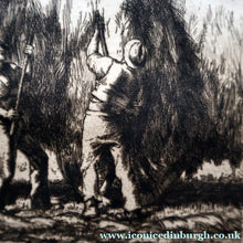Load image into Gallery viewer, ORIGINAL ETCHING: Carting Hay (1928) by Charles Frederick Tunnicliffe. Pencil Signed &amp; FRAMED
